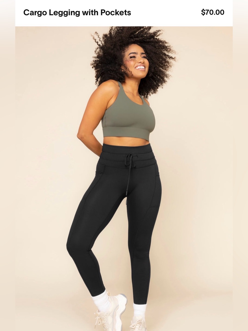 POPFLEX Brown cargo Legging
